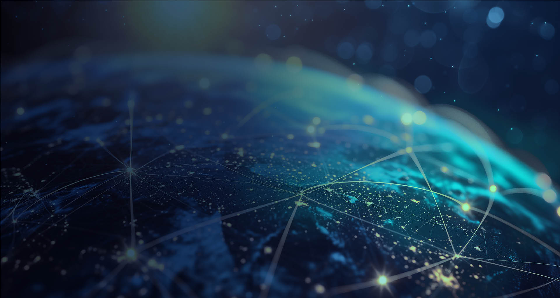 planet and a network going over